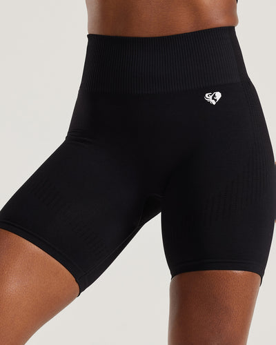 Power Seamless Cycling Shorts Black