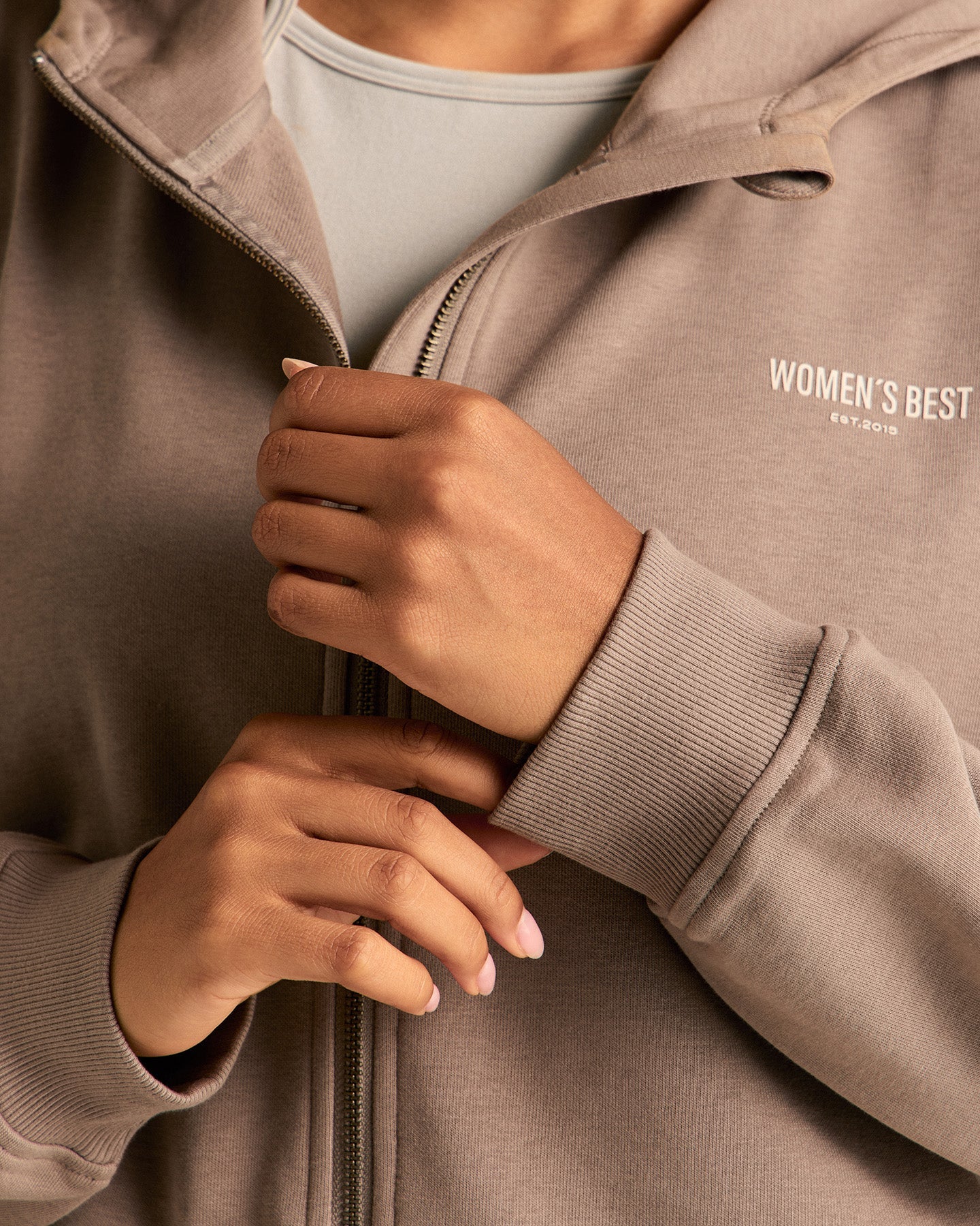 Comfort Lightweight Draw Hem Hoodie | Taupe Grey