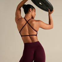 Define 2.0 Seamless Cross Back Bra | Merlot