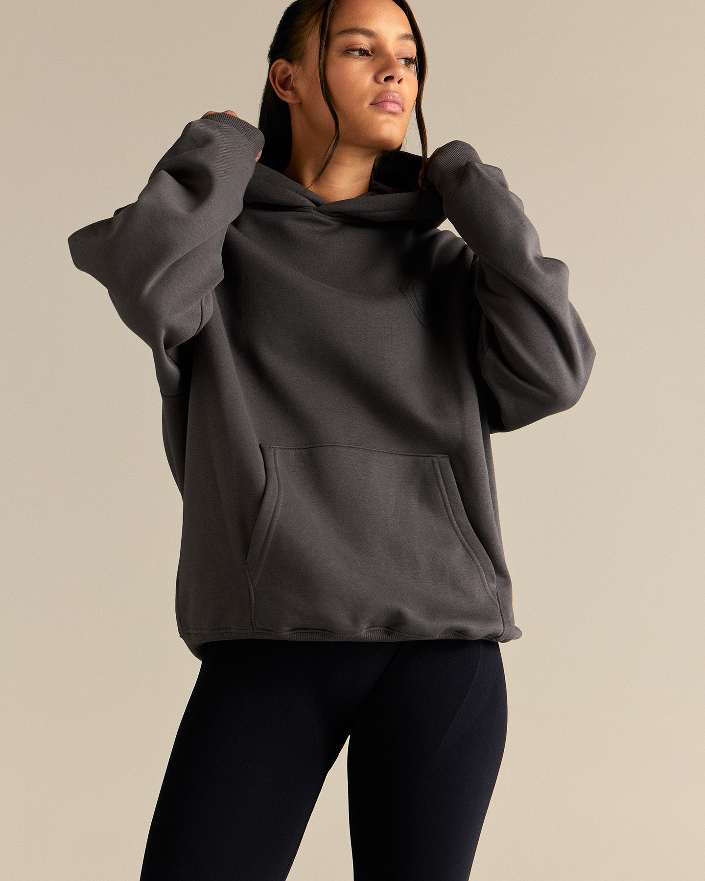 Comfort Oversized Health Club Graphic Hoodie | Graphite