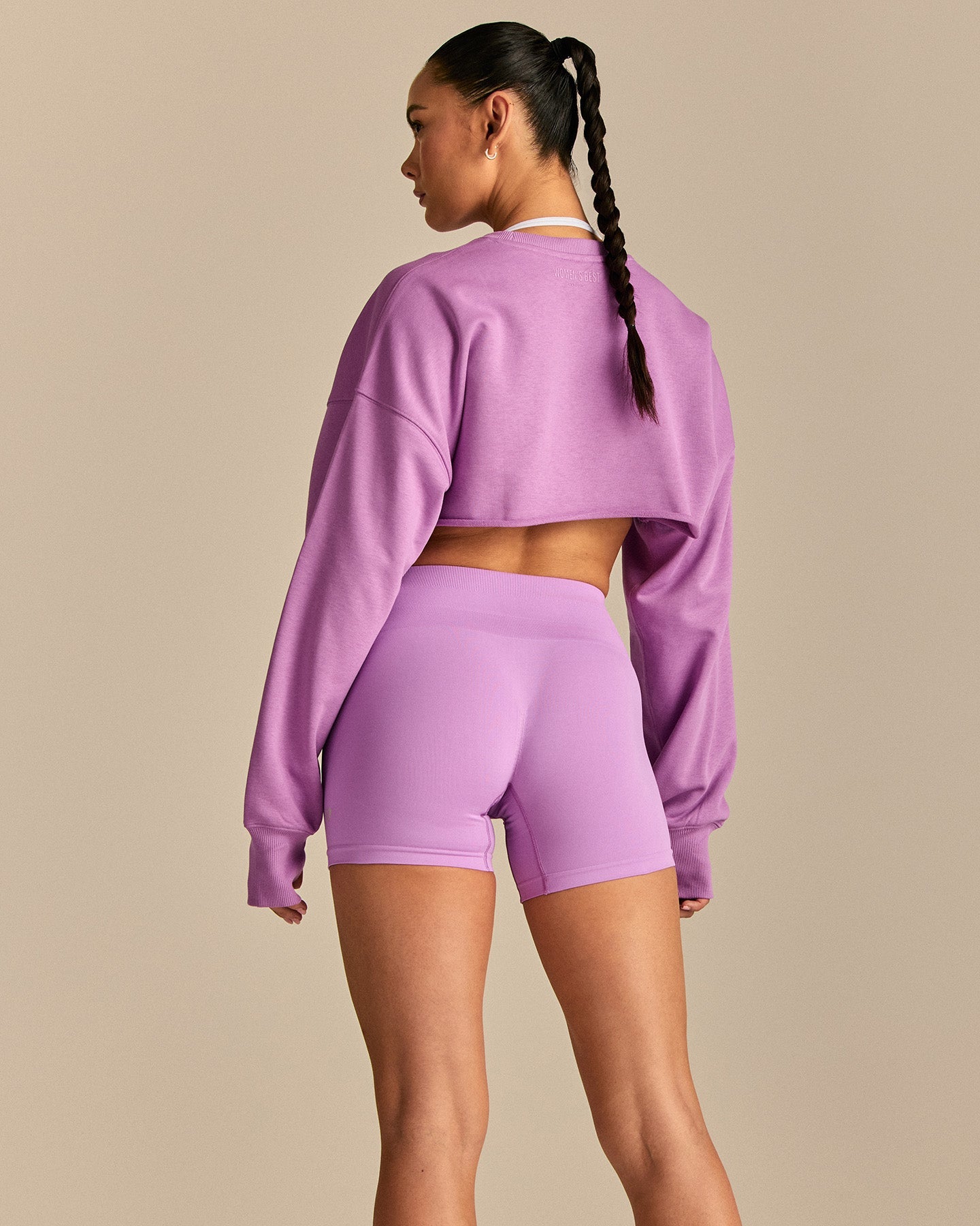 Comfort Pump Cover Ultra Cropped Sweat | Vivid Orchid