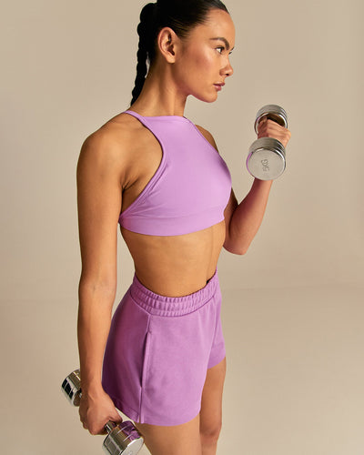 Define 2.0 High Neck Backless Bra | Vivid Orchid