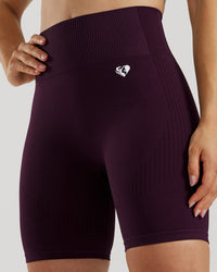 Power Seamless Cycling Shorts | Midnight Plum