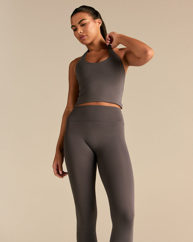Essential Halter Tank | Slate Grey