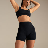Power Seamless Shorts | Washed Black