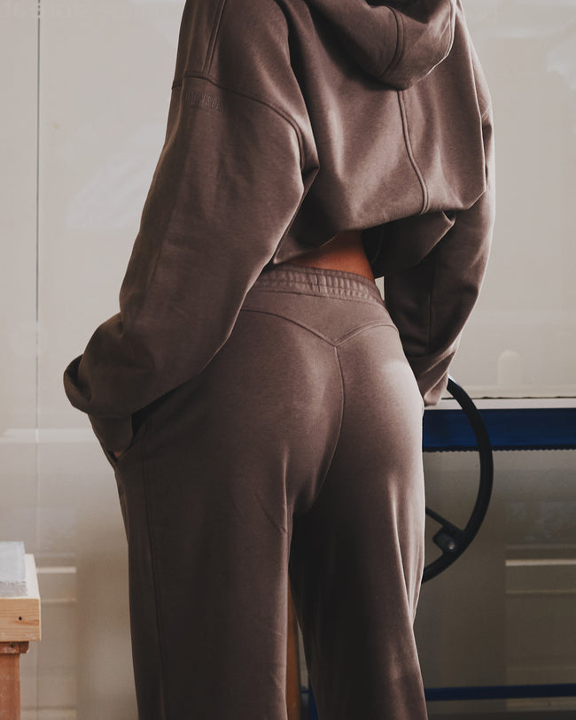 Comfort Cuffed Hem Joggers | Milk Chocolate