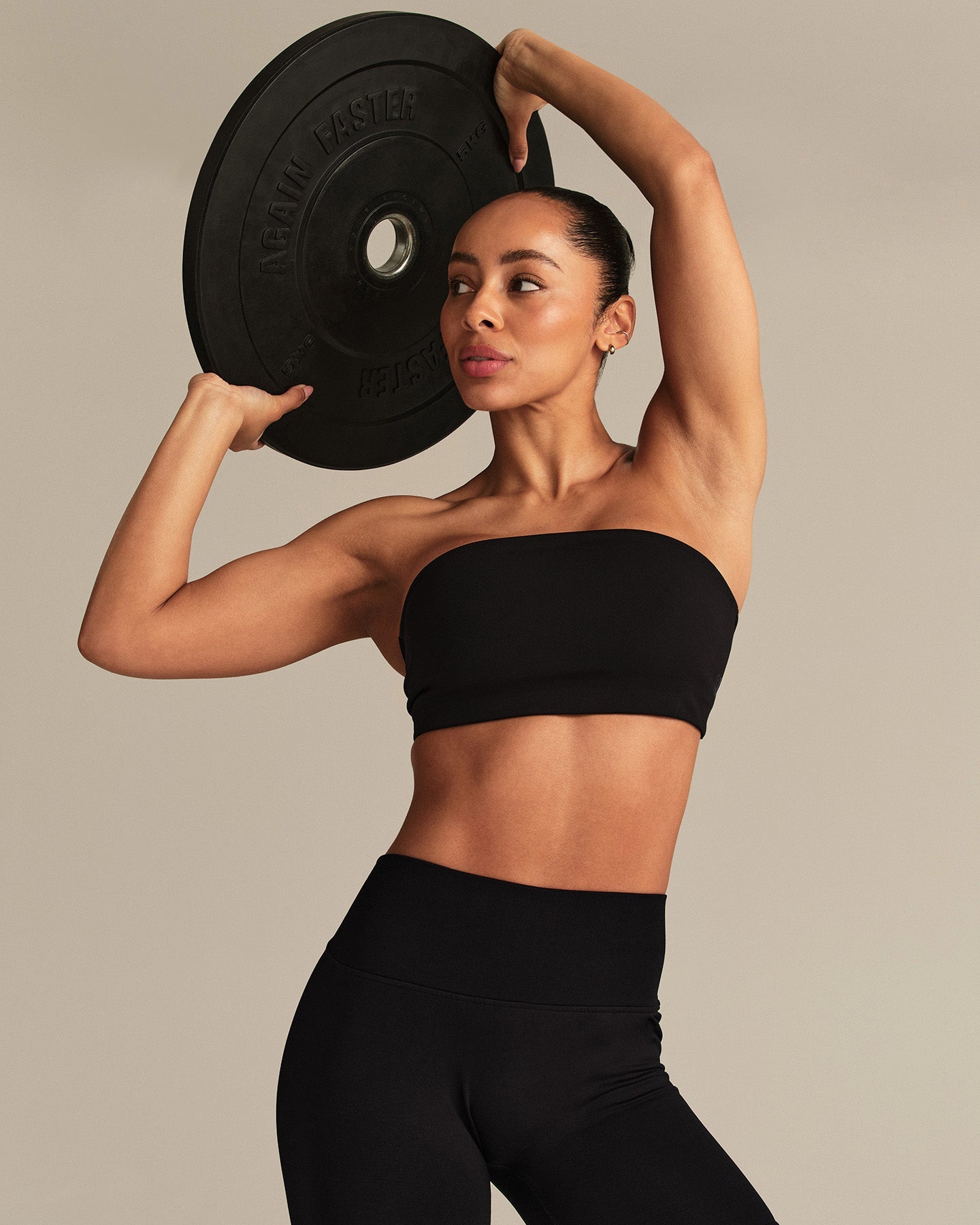 Essential Twist Back Bandeau Bra | Black