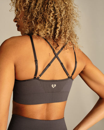 Power Adjustable Sports Bra | Slate Grey