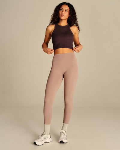 Comfort Ribbed Cropped Tank | Cafe Noir