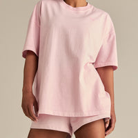 Comfort Summer Sweat Squad Graphic T-Shirt | Vintage Ballet Pink