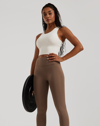 Essential Crop Tank Top | Off White