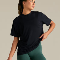 Comfort Oversized Hook Up T-Shirt | Midnight Black