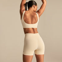 Power Open Back Mini Bra | Off White