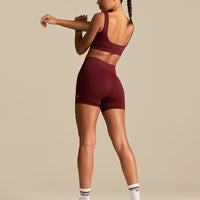 Power Open Back Mini Bra | Oxford Red