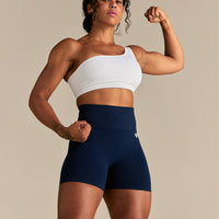 Power Seamless One Shoulder Bra | White