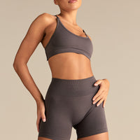 Define 2.0 Seamless Scrunch 4" Shorts | Slate Grey