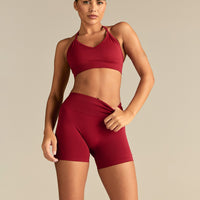 Define 2.0 Seamless Scrunch 4" Shorts | True Red