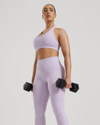 Motion Seamless Halter Bra | Cool Lilac