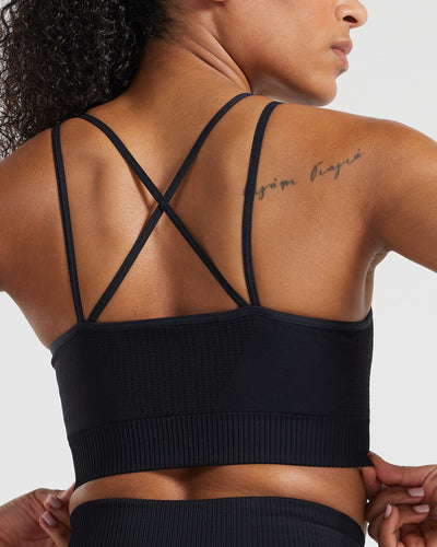 Power Seamless Sports Bra Black