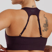Motion Seamless Racer Back Bra | Midnight Plum