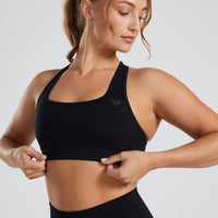 Motion Seamless Racer Back Bra | Black