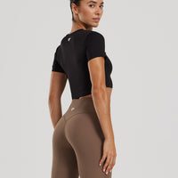 Essential Cropped Short Sleeve Tee | Black