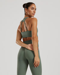 Motion Seamless Racer Back Bra | Sage