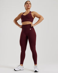 Power Seamless Scrunch Leggings | Dark Cherry