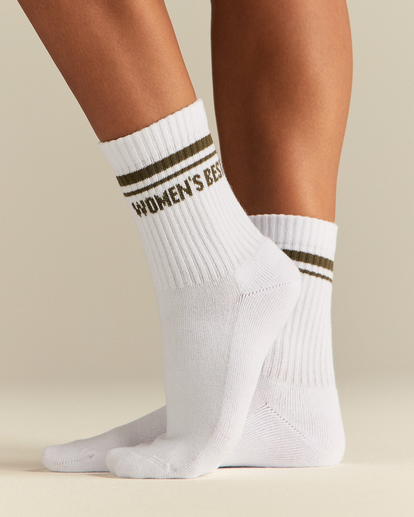 Premium Crew Stripe Socks (3PK) | Black/Dark Olive/Silver Grey