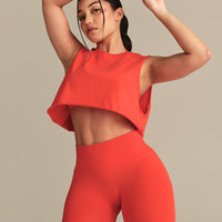 Comfort Drop Armhole Tank | Lava Red