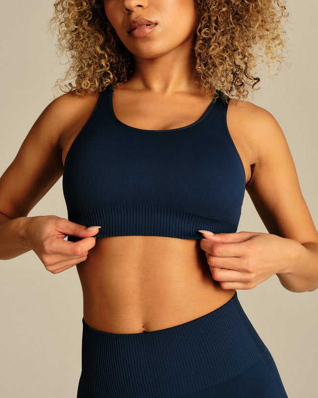 Power Adjustable Sports Bra | True Navy