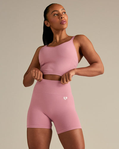 Power Seamless Shorts | Blush Pink