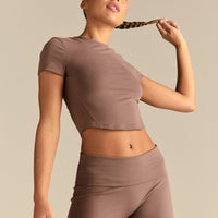 Cotton Contour Short Sleeve T-Shirt | Mocha