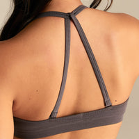 Define 2.0 Seamless Scrunch V-Neck Bra | Slate Grey