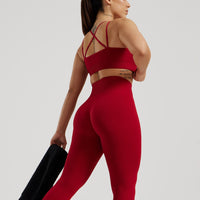Power Seamless Adjustable Sports Bra | Chilli Red