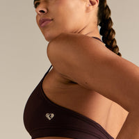 Define 2.0 Seamless Scrunch V-Neck Bra | Cafe Noir