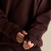 Comfort Oversized Health Club Graphic Hoodie | Cafe Noir