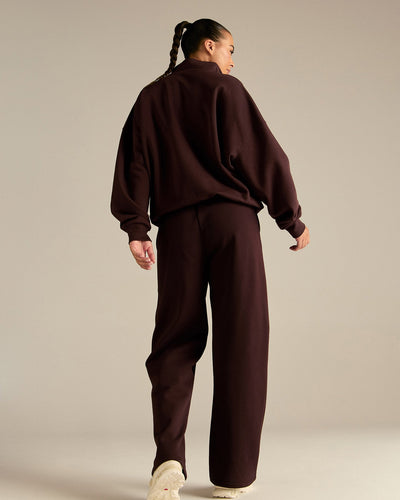 Comfort Outdoor 1/4 Zip Graphic Sweat | Cafe Noir