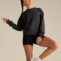 Comfort Oversized Long Sleeve T-Shirt | Vintage Black