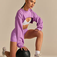 Comfort Pump Cover Ultra Cropped Sweat | Vivid Orchid