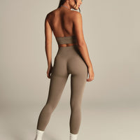 Power Seamless Scrunch Leggings | Taupe Grey