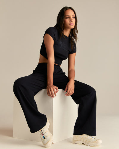 Comfort Graphic Ribbed Baby T-Shirt | Black