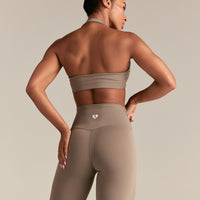 Essential Flared Leggings | Taupe Grey