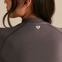 Define 2.0 Seamless Full Zip Midi Jacket | Slate Grey