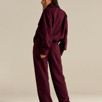 Comfort Outdoor 1/4 Zip Graphic Sweat | Merlot