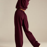 Comfort Cozy Straight Leg Joggers | Merlot