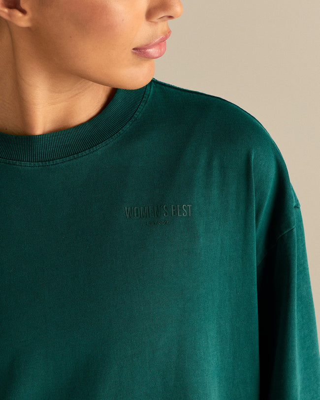 Comfort Oversized Short Sleeve T-Shirt | Vintage Midnight Green
