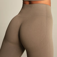 Power Seamless Scrunch Leggings | Taupe Grey