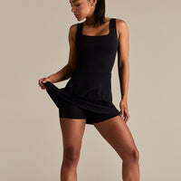 Essential Dress With Built-In Shorts | Black
