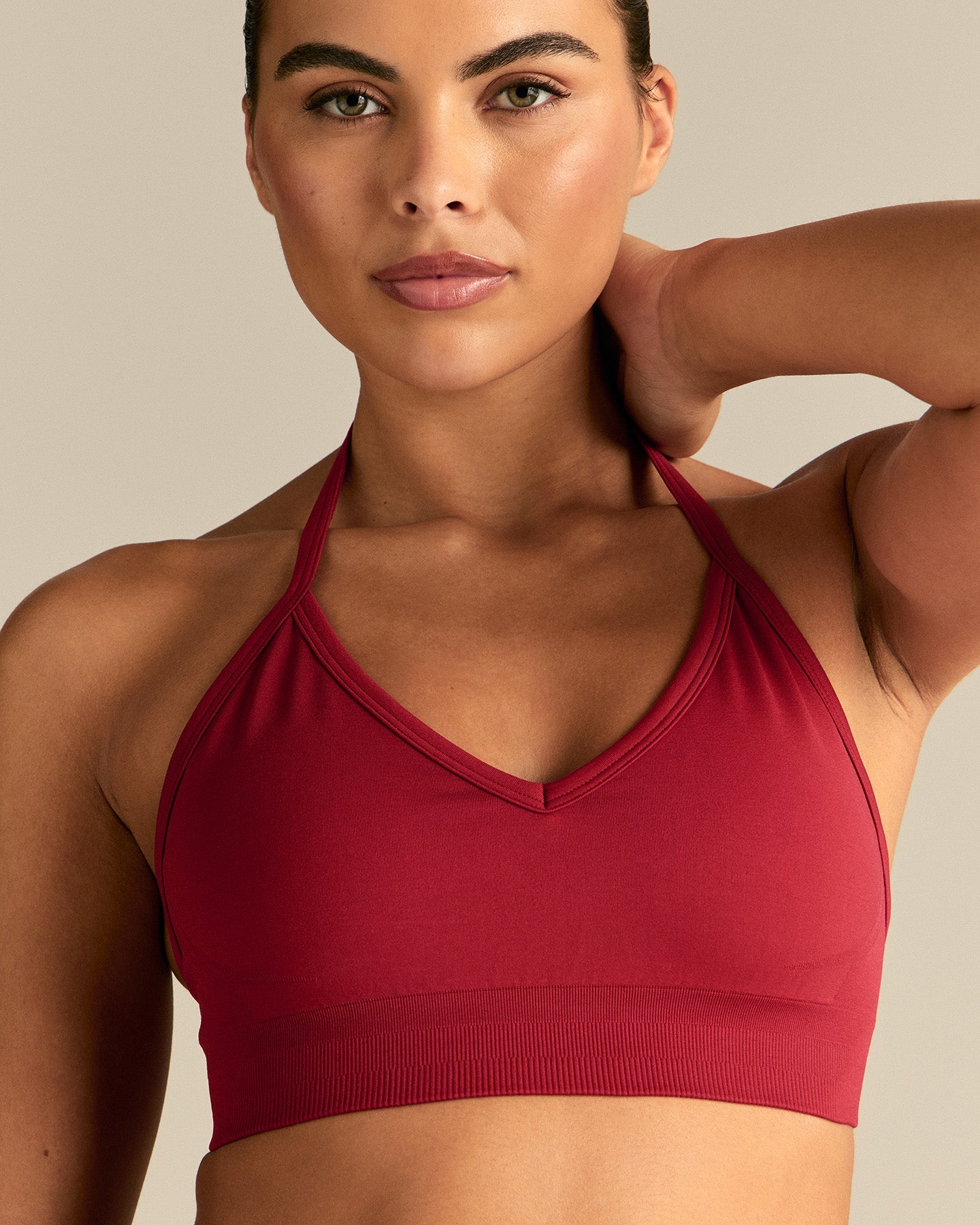 Define 2.0 Halter Neck Bra | True Red